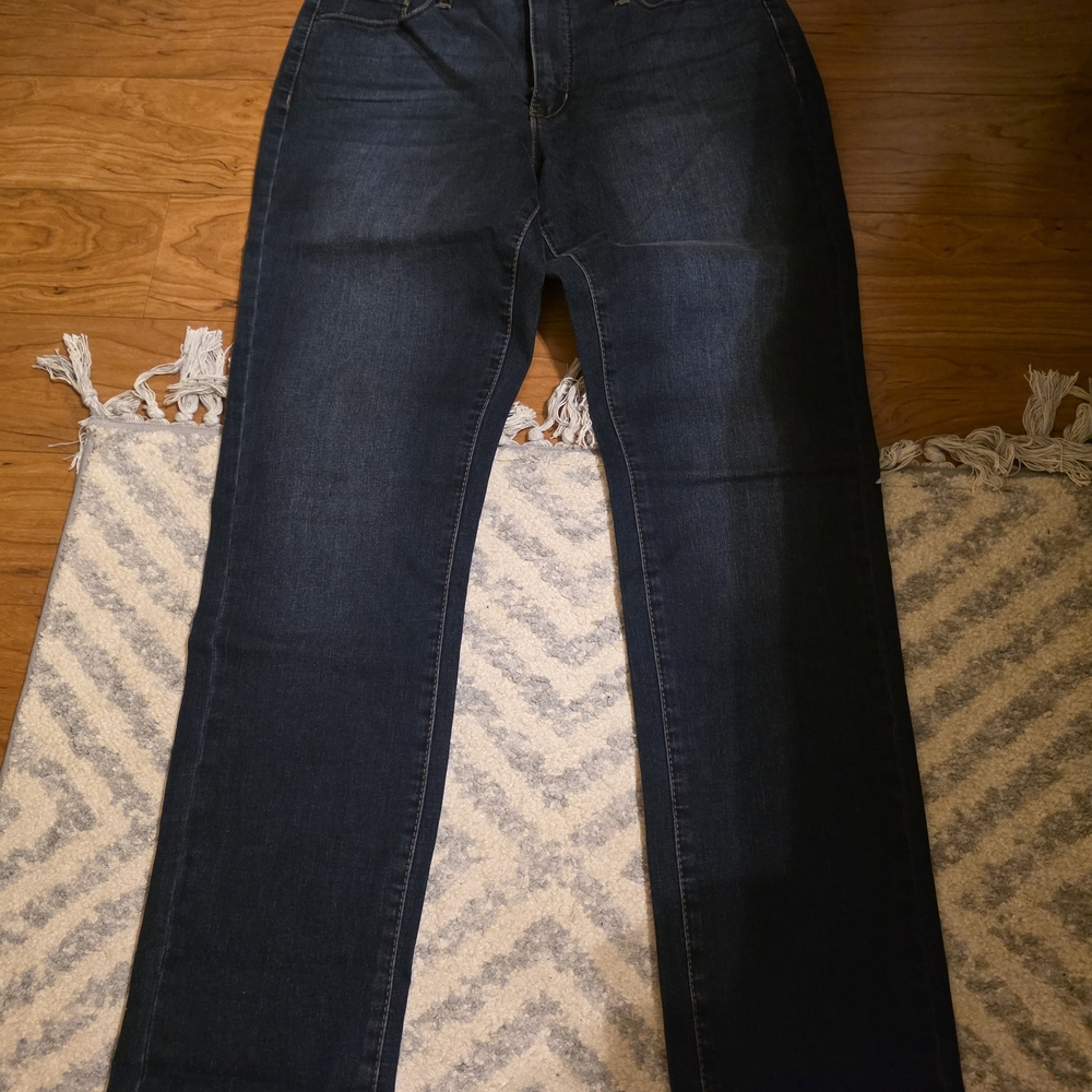 Classic Dark Blue Straight Leg Women's Jeans